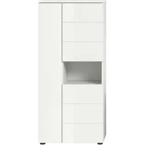 Höffner Standschrank   ¦ weiß ¦ Maße (cm): B: 60 H: 133