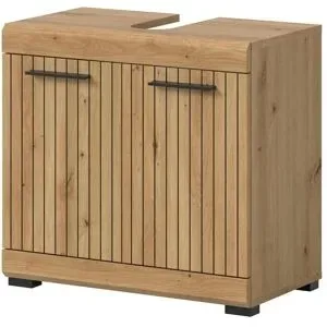Höffner Waschbeckenunterschrank   ¦ holzfarben ¦ Maße (cm): B: 60 H: 56