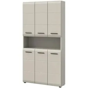 Höffner Hochschrank   ¦ beige ¦ Maße (cm): B: 90 H: 185