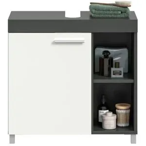 Höffner Waschbeckenunterschrank   ¦ grau ¦ Maße (cm): B: 65 H: 63