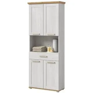 Höffner Hochschrank   ¦ holzfarben ¦ Maße (cm): B: 74 H: 187