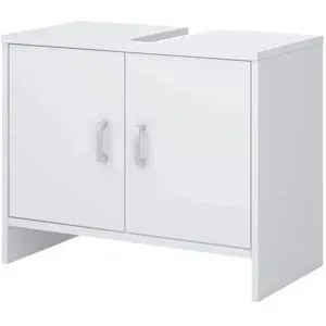 uno Waschbeckenunterschrank 2-türig  Volvisee ¦ weiß ¦ Maße (cm): B: 65 H: 53 T: