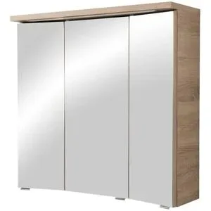 calmo2go Spiegelschrank 3-türig  Juba ¦ holzfarben ¦ Maße (cm): B: 75 H: 70 T: