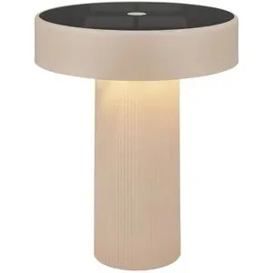 Höffner Akku Solar Tischleuchte   ¦ beige ¦ Maße (cm): H: 20  Ø: 16