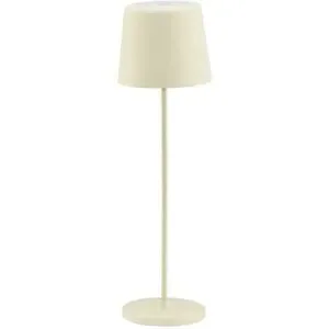 Höffner Akku-Tischleuchte   ¦ beige ¦ Maße (cm): H: 37  Ø: 10