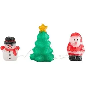 Höffner LED Weihnachtsfiguren  3er Set   ¦ rot ¦ Maße (cm): B: 23 H: 21,5 T: 15.0