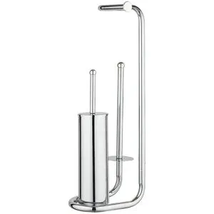 Höffner Stand WC Garnitur  Universalo ¦ silber ¦ Metall ¦ Maße (cm): B: 20 H: 62,5 T: