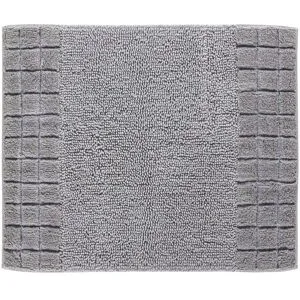 Grund Badematte   ¦ silber ¦ 100% Baumwolle ¦ Maße (cm): B: 50 H: 1,8