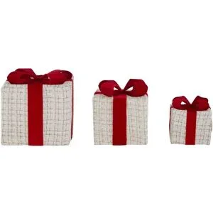 Höffner LED Geschenkbox  3er Set   ¦ Maße (cm): B: 25 H: 28 T: 25.0