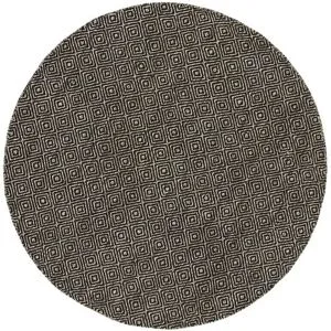 Höffner Naturteppich  Hygge ¦ schwarz ¦ Wolle Ø: 160