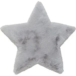 Höffner Kinderteppich  Stern ¦ grau ¦ Synthetische Fasern ¦ Maße (cm): B: 60