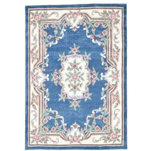 THEKO Vintageteppich  Ming ¦ blau ¦ Synthetische Fasern ¦ Maße (cm): B: 60 H: 1