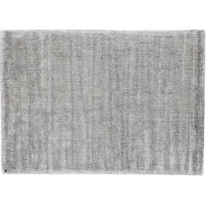 Tom Tailor Wollteppich  Groove ¦ silber ¦ Viskose ¦ Maße (cm): B: 190 H: 2