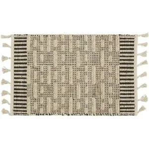 Gray & Jones Handwebteppich  Black Coast ¦ beige ¦ Wolle,Baumwolle ¦ Maße (cm):