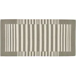Höffner Kelim-Teppich  Buri ¦ grau ¦ Baumwolle ¦ Maße (cm): B: 60
