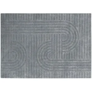 Höffner Handweb-Teppich  Missouri ¦ grau ¦ Viskose,Wolle ¦ Maße (cm): B: 70