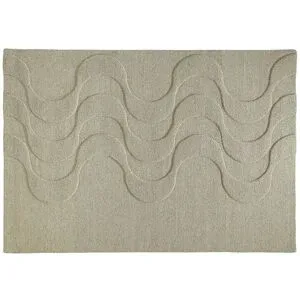 Höffner Handtuft-Teppich  Flow ¦ beige ¦ Wolle ¦ Maße (cm): B: 120