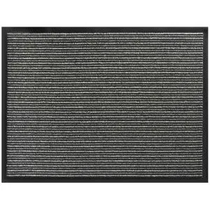 Höffner Fußmatte  Lines ¦ grau ¦ Synthetische Fasern ¦ Maße (cm): B: 40