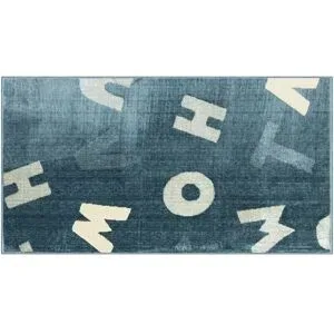 KJUT Webteppich  Alphabet ¦ blau ¦ Synthetische Fasern ¦ Maße (cm): B: 80