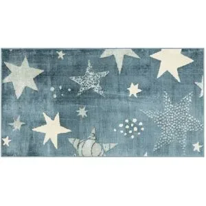KJUT Webteppich  Star ¦ blau ¦ Synthetische Fasern ¦ Maße (cm): B: 80