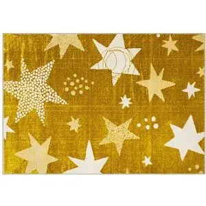 KJUT Webteppich  Star ¦ gold ¦ Synthetische Fasern ¦ Maße (cm): B: 133