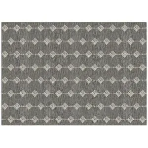 Höffner In-und Outdoorteppich  Scandinavian ¦ grau ¦ Synthetische Fasern ¦ Maße (cm): B:
