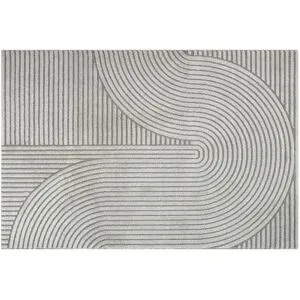 Höffner Webteppich  Elio ¦ grau ¦ Synthetische Fasern ¦ Maße (cm): B: 160