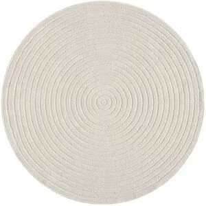 Höffner In- und Outdoorteppich  Tenerife Plus ¦ creme ¦ Synthetische Fasern Ø: 160