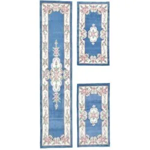 THEKO Vintageteppich  Ming ¦ blau ¦ Synthetische Fasern ¦ Maße (cm): B: 70 H:
