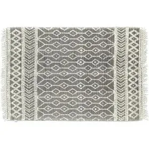 Tom Tailor Teppich  Macra ¦ grau ¦ Wolle ¦ Maße (cm): B: 190 H: 1