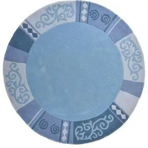 THEKO Teppich   ¦ blau ¦ Wolle ¦ Maße (cm): B: 150 H: 1,4
