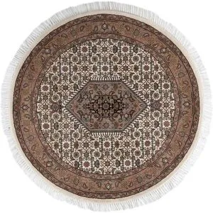 THEKO Orientteppich  Benares Bidjar ¦ creme ¦ Wolle Ø: 100