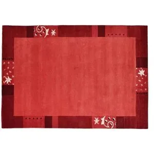 THEKO Wollteppich  Royal Ganges ¦ rot ¦ Wolle ¦ Maße (cm): B: 120 H: 1,3