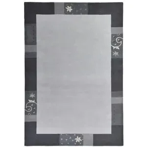 THEKO Wollteppich  Royal Ganges ¦ silber ¦ Wolle ¦ Maße (cm): B: 70 H: 1,3