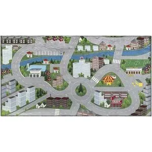 KJUT Straßenteppich  Spielteppich ¦ mehrfarbig ¦ Synthetische Fasern ¦ Maße