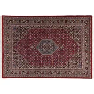 THEKO Orientteppich  Benares Bidjar ¦ rot ¦ Wolle ¦ Maße (cm): B: 250 H: 1,2