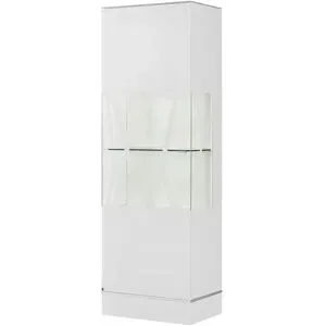 LEONARDO Vitrine  Cube ¦ weiß ¦ Maße (cm): B: 63 H: 192 T: 42.0