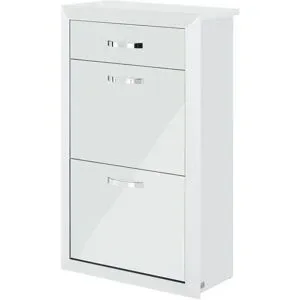 Wohnwert Schuhschrank  Intro ¦ weiß ¦ Maße (cm): B: 63 H: 104 T: 32.0
