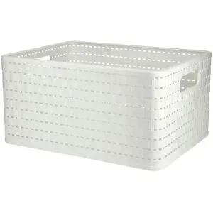 Rotho Aufbewahrungsbox  COUNTRY ¦ weiß ¦ Kunststoff ¦ Maße (cm): B: 27,8 H: 19,1