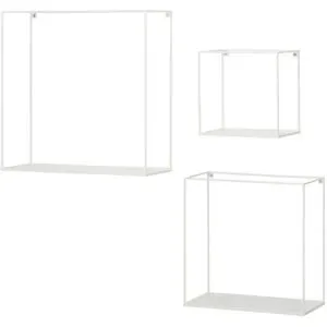 Höffner Wandregal  3er-Set  Toppo ¦ weiß ¦ Maße (cm): B: 40 H: 40 T: 15.0
