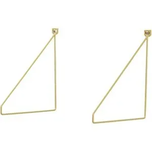 Höffner Bodenträger  2er-Set  Scaffale ¦ gold ¦ Maße (cm): H: 24 T: 26.5