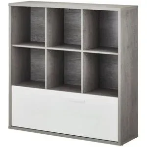 Höffner Multifunktionsregal  Milow ¦ grau ¦ Maße (cm): B: 120 H: 121 T: 35.7