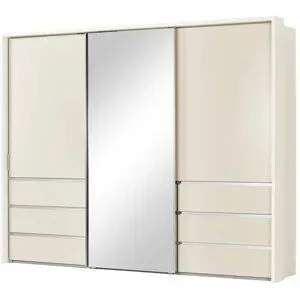 Höffner Schwebetürenschrank  3-türig  Mitta ¦ creme ¦ Maße (cm): B: 310 H: 220 T: 67.0