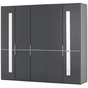 Musterring Drehtürenschrank  5-türig  Imola W ¦ grau ¦ Maße (cm): B: 250 H: 236