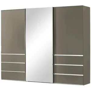 Höffner Schwebetürenschrank  3-türig  Mitta ¦ braun ¦ Maße (cm): B: 250 H: 236 T: 67.0