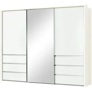 Höffner Schwebetürenschrank  3-türig  Mitta ¦ weiß ¦ Maße (cm): B: 260 H: 220 T: 67.0