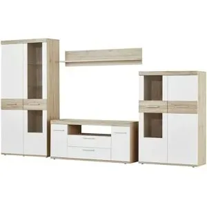 uno Wohnwand  Patryk ¦ weiß ¦ Maße (cm): B: 315 H: 187 T: 45.0