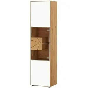 HARTMANN Vitrine  Caya ¦ weiß ¦ Maße (cm): B: 50 H: 196 T: 39.0