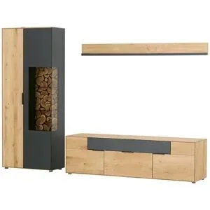 WÖSTMANN Wohnwand  WM 2140 ¦ holzfarben ¦ Maße (cm): B: 261 H: 196 T: 46.0