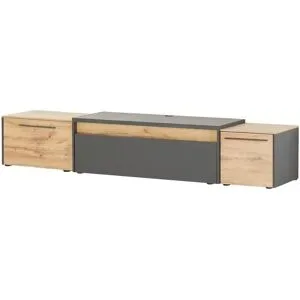 Höffner TV Lowboard  Light Line 10 ¦ grau ¦ Maße (cm): B: 250 H: 46 T: 50.0